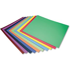 Pacon 5487 Peacock Four-Ply Railroad Board, 22 x 28, Assorted, 100/Carton