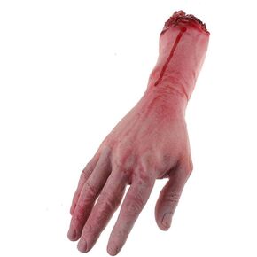 Halloween Bloody Body Parts, Scary Fake Severed Arm Realistic Broken Hand Props for Halloween Party Haunted House Decorations (Broken Arm)