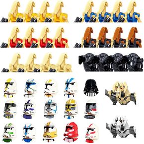 41-Piece Clone Soldier Army Playset and Weapons Battle Pack, Battle Droid Brick Action Figure Toy