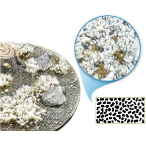 Green Stuff World for Models and Miniatures Shrubs Tufts 6mm Frosted Snow – Beige 11789