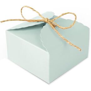 9×9×5cm/3.5×3.5×1.9 inch Gift Box Candy Snack Boxes Wedding Favor Thank You Gift Party Favor Gable Cookie for all Occasion (Green)