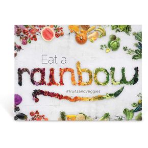 Fruits and Vegetables Posters for Classrooms, Cafeterias, Health Offices-Eat a Rainbow Poster-18" x 24" Poster in Saudi Arabia