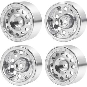 Aluminum 1.3 Inch Beadlock Wheels RC Wheel Rim Set Wheel Hub for SCX24 TRX4M Redcat Ascent-18 1/24 1/18 RC Crawlers Upgrade