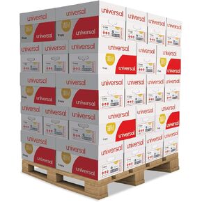 Universal Copy Paper, 92 Brightness, 20 lb, 8 1/2 x 11, White, 200,000 Sheets/Pallet