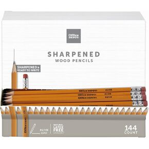 Office Depot® Brand Gravity Feed Woodcase Pre-Sharpened Pencils, 2.2 mm, HB Hardness, Yellow, Box Of 144 Pencils