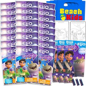 Disney Elio Mini Party Favors Set for Kids - Bundle with 24 Mini Elio Grab n Go Play Packs with Coloring Pages, Stickers and More | Disney Elio Birthday Party Supplies
