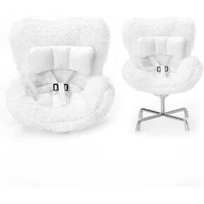 Car Seat for 17cm Dolls with Soft Furry Cushion, Air Vent Clip and Desktop Stand, Cute and Functional Car Ornament for Blind Box Doll Fans and Doll Collectors (White)