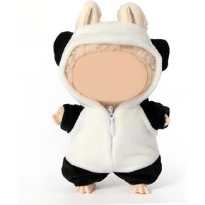 Doll Clothes Outfits for 17cm Labubu Faking Animal Style Outfit Jumpsuit(Shark-Grey)