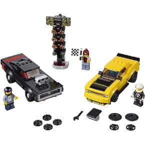 LEGO Speed Champions 2018 Dodge Challenger SRT Demon and 1970 Dodge Charger R/T 75893 Building Kit (478 Pieces)