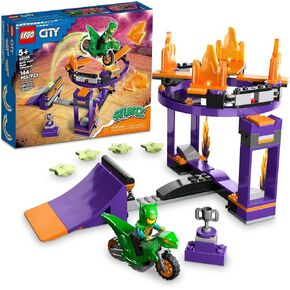 LEGO City Stuntz Dunk Stunt Ramp Challenge, 2in1 Action Set with Self-Driving Dinosaur Motorcycle Toy and Stunt Rider, Fun Activity for Kids, Boys, Girls 5 Years Old and Up, 60359
