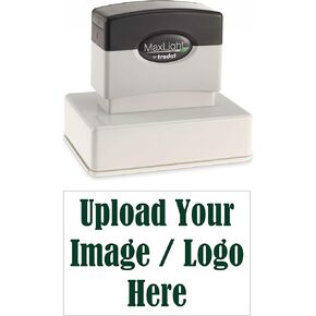 Infusion MaxLight Custom Logo Pre-Inked Rubber Stamp, 2" x 3", Black