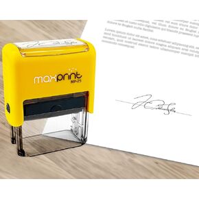 MaxPrint XX-Large Size Self Inking Custom Stamp - Up to 8 Lines of Text - Over 12 Colors to Choose from