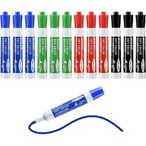 Dry Erase Markers, Chisel Tip Whiteboard Markers, Low Odor Thick Dry Markers, 12 Pack 12 Assorted Color Markers for Classroom, Office & Home Use