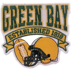 Green Bay Iron On Patches for Clothing Saw On/Iron On Embroidered Patch Applique for Jeans, Hats, Bags