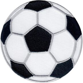Soccer Ball Patch Football Sports 3.5 Inch, Iron On/Sew On - Appliques for Kids Children
