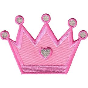 Princess Crown Patch, Iron On/Sew On - Appliques for Kids Children
