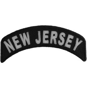 New Jersey Patch - 4x1.75 inch. Embroidered Iron on Patch