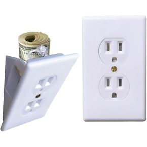 Hidden Wall Safe Outlet Fake Safe Secret Storage Electric Socket Diversion Safe Covert Wall Safe Secret Compartment Secret Outlet Box Hidden Money Safe Holder in Wall Safe for Jewelry