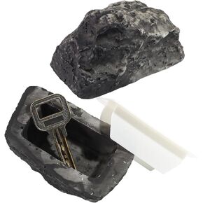 Fake Rock Key Hider, Hide a Spare Key for Outside, Hidden Keys Storage for Outdoor Garden (Style A)