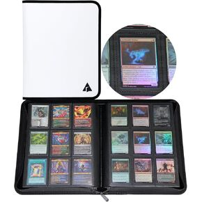 Rayvol 9-Pocket 828 Card Binder, Zip Trading Card Binder, 828 Double-Sided Pockets for MTG, Sports and TCG Cards