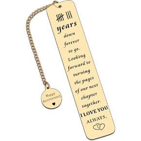 Bronze Anniversary Gifts for Men Women, Bronze Gifts for 8th Anniversary, 8th Anniversarys Gift for Her Him, 8 Year Wedding Anniversarys Bookmark for Couples, Christmas Birthday Gift for Wife Husband