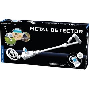 The Thames & Kosmos Metal Detector Essential STEM Tool for Kids | Detects Metal 6" Deep, Lightweight & Ergonomic Design w/Adjustable Arm Length | LCD Screen w/Audio Feedback, Accurate Explorations