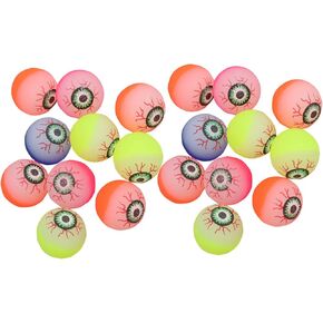 BESPORTBLE 30PCS Halloween Bouncy Balls Eye Balls Scary Prank Halloween Party April Fool's Day Supplies Props Bulk Glow in The Dark,32mm,Mixed Color