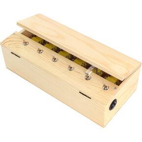 Funny Useless Machine Box Toy, Creative Wooden Kit with Attitude Finger, Multiple Switches, Rechargeable That Turns Itself Off, Fun Party Birthday Gift for Adults, Reduce Stress