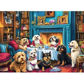 Puzzles for Adults 500 Pieces,Jigsaw Puzzles 500 Pieces for Adults Kids Seniors Dogs Puzzle 500 Piece Animal Pet Lover Challenging Puzzles Family Activity Great Gift Home Decor 20.5x15 in