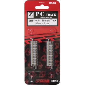 Z Scale R048 PCTrackStraight Track 55mm x2 by rokuhan
