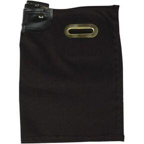 BankSupplies Locking Server Belt Bag - 7W x 9H - Nylon Fabric - Black - Heavy Duty Nylon Zippers - 1-3/4 in x 3/8 Oval Money Slot - 4 in Belt Sleeve