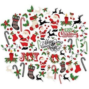 Paper Die Cuts - Merry Christmas - Over 60 Cardstock Scrapbook Die Cuts - by Miss Kate Cuttables