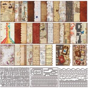 GLOBLELAND Page Edge Cutting Dies for DIY Scrapbooking Metal Letters Numbers Lace Cut Dies Labels Bookmarks Die Cuts for Card Making Embossing Photo Album Craft Decor