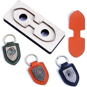 Leather Cutting Die, Leather Dies for Cutting Shapes, Leather Die Cutter for Keychains, Leather Punching Mold for DIY Leather Craft (Without Stitching Holes)