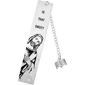 Funny Bookmark for Reading Women Reading Accessories for Book Lovers Gifts is That Smut Bookmarks Jesus Bookmarks for Reader Bookish Coworker Gifts Smutty Book Mark Funny Gift