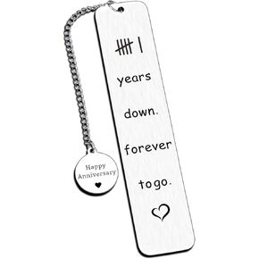 6 Year Anniversary Bookmark Gifts for Him Her, 6th Anniversary Iron Gifts for Him, Anniversary Steel Gift for Couples Husband Wife, Iron 6th Anniversary Wedding Gift for Women Men Boyfriend Girlfriend
