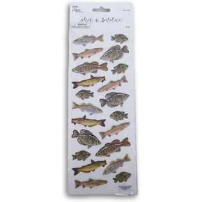 Realistic Fish Stickers - 3D Puffy Adhesive Decals 21 Pieces