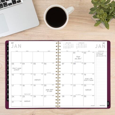 AT-A-GLANCE 2026 Appointment Book Planner, Weekly & Monthly, 8.25" x 11", Large, Half-Hourly, Contemporary, Purple (70940X1426) in Saudi Arabia