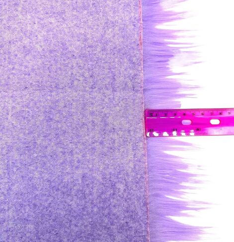 Ice Fabrics Faux Fur Fabric Squares - 10x10 Inches Pre-Cut Craft Fur - Shaggy Mohair Fabric for Costumes, Apparel, Rugs, Pillows, Decorations and More - Lavender - 10"x10" in Kuwait