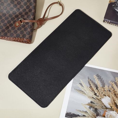 PH PandaHall 2pcs PU Leather Bag Bottom, 14.6x6.7'' Black Base Shaper Rectangle Purse Bottom Shaper Pad Insert Cushion Base Shaper for Handbag Tote Purse Clutch Crossbody Bag Backpack Canvas Bag in Saudi Arabia