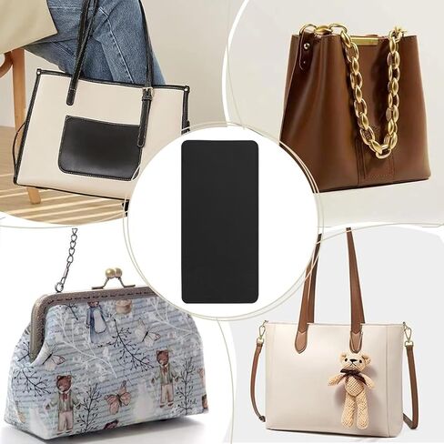 PH PandaHall 2pcs PU Leather Bag Bottom, 14.6x6.7'' Black Base Shaper Rectangle Purse Bottom Shaper Pad Insert Cushion Base Shaper for Handbag Tote Purse Clutch Crossbody Bag Backpack Canvas Bag in Saudi Arabia