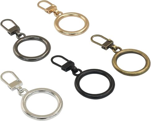 Kemcatui 5pcs سحر السوستة المعدنية السوستة ، تسحب Zipper Star بديل قابلة للفصل لمحفظة الحقائب معطف الظهر على ظهر حقيبة الظهر (أسود ، ذهبي ، أسود ، سوداء ، نحاس ، نحاس) in Kuwait