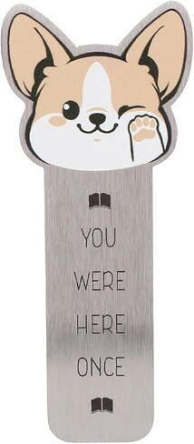 Cute Corgi Dog Bookmark, Stainless Steel Reading Accessory for Book Enthusiasts and Bookworms Perfect Bookmark for Dog Fans (Style 2) in Saudi Arabia