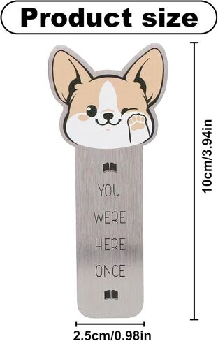 Cute Corgi Dog Bookmark, Stainless Steel Reading Accessory for Book Enthusiasts and Bookworms Perfect Bookmark for Dog Fans (Style 2) in Saudi Arabia