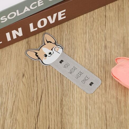Cute Corgi Dog Bookmark, Stainless Steel Reading Accessory for Book Enthusiasts and Bookworms Perfect Bookmark for Dog Fans (Style 2) in Saudi Arabia