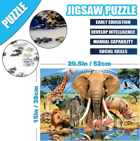 500 Piece Puzzles for Adults Blue-Green Hummingbird 20.5 x 15 Inch 500 Piece Jigsaw Puzzles for Kids Adults Puzzles 500 Pieces for Adults Holiday Educational Challenge Toy in Saudi Arabia