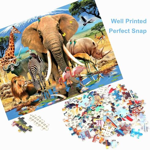500 Piece Puzzles for Adults Blue-Green Hummingbird 20.5 x 15 Inch 500 Piece Jigsaw Puzzles for Kids Adults Puzzles 500 Pieces for Adults Holiday Educational Challenge Toy in Saudi Arabia