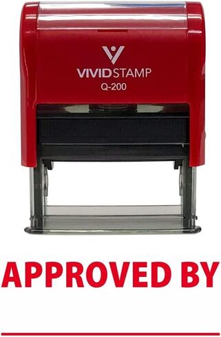 Approved by Self Inking Rubber Stamp (Red Ink) - Medium in Saudi Arabia