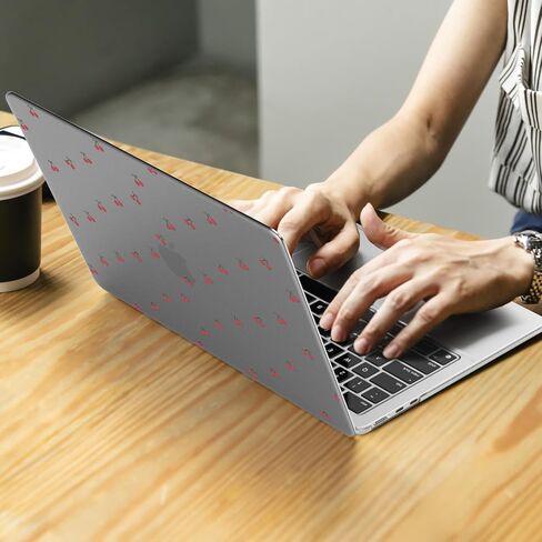 Joyland Clear Hard Shell Case متوافق مع 13 بوصة Macbook Air Case A1932/A2179/A2337 Cute Bear Bowknot طباعة كمبيوتر محمول ماتي المطبوعة للنساء للنساء 13 بوصة in Saudi Arabia