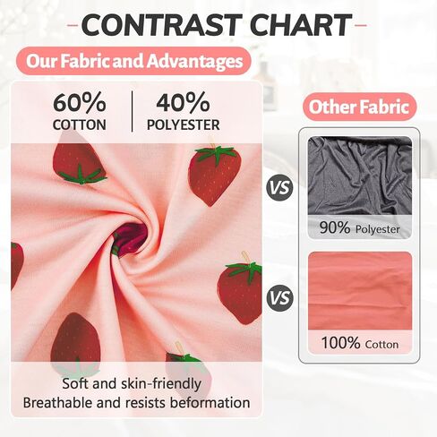 American Trends Cute Pajamas for Women Strawberry Print Cami Top and Shorts Pj Set Two Piece Pajama Set Sleepwear Sleep Set in Saudi Arabia